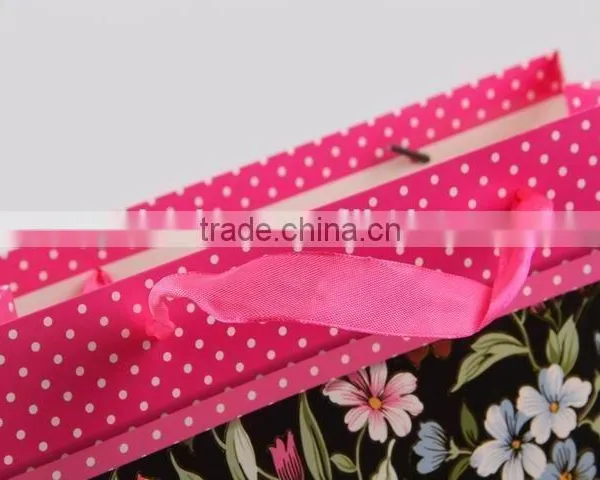 Flower Design Foldable Gift Bag / Shopping Paper Bag photo-5