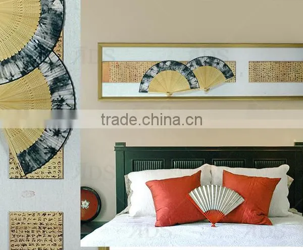 Framed Handmade Chinese Fan & Chinese Characters Art Craft for Home Decoration photo-3