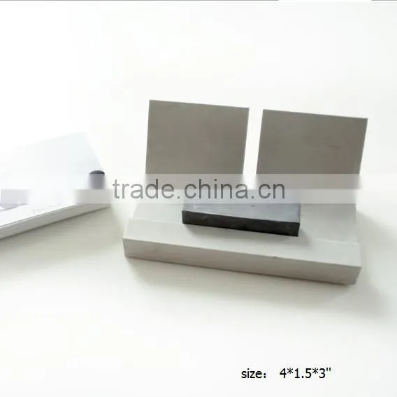 Office Set Handmade Concrete Business Card Holder for Desk Deco photo-4