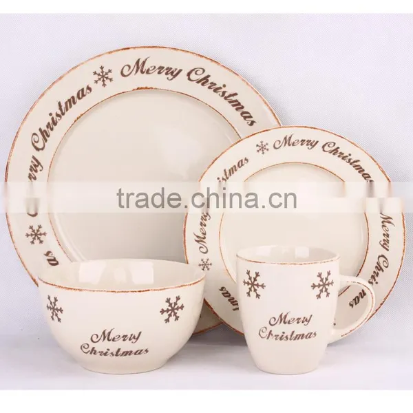 Snowflake Novelty Ceramic Christmas Dinnerware photo-5
