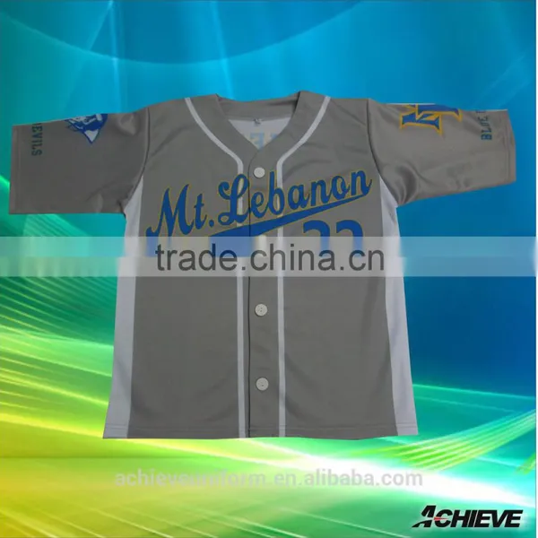 Fashion Cheap Mens Blank Baseball Jersey Made in China Guangdong photo-6