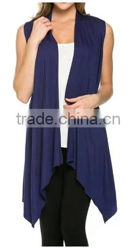 Cheap China Wholesale Clothing Women's Draped Open Front Jersey Knit Vest photo-4
