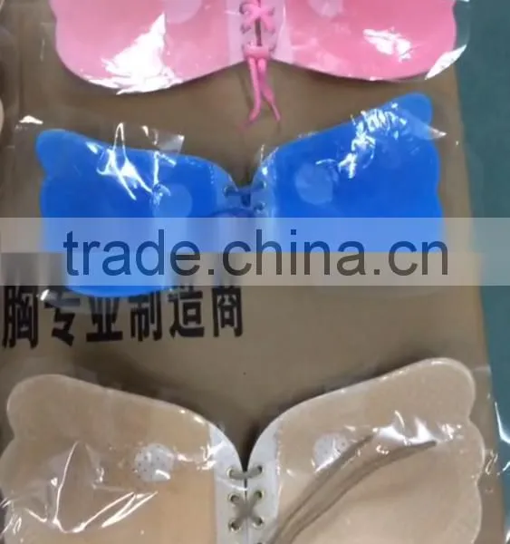 Self-Adhesive Half Cup Bra Strapless Push up Silicone Bra photo-3