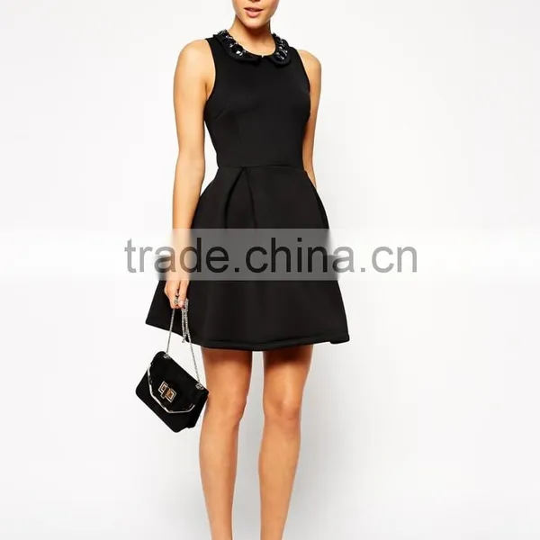 Premium Skater Dress in Structured Bonded Fabric With photo-4