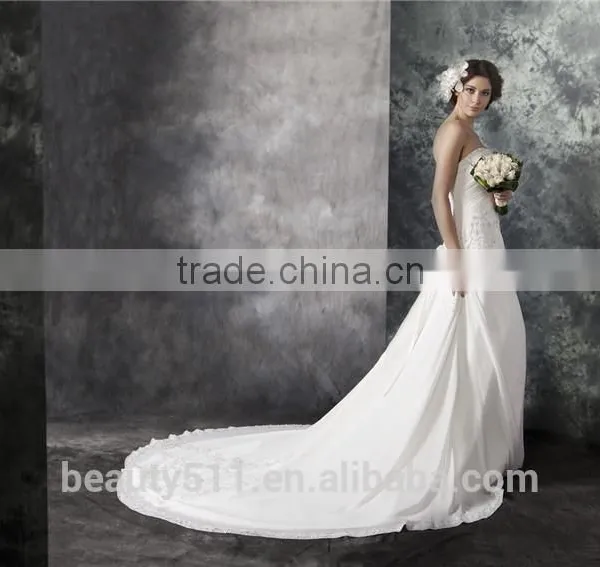 2017 Hot Sale Bridal Wedding Dress Bridal Gown Wholesale Price High Chiffon Wedding Dress AS293 photo-4