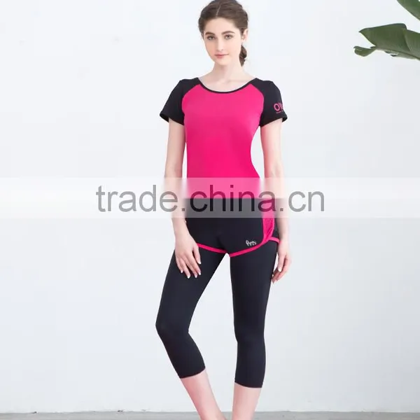 Top Selling Products Women V Back Sport Yoga Fitness Short Sleeve Top photo-4