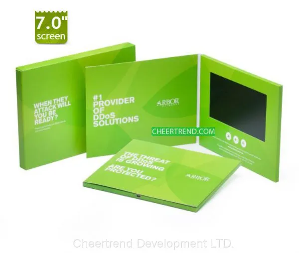 Simple Print A5/A4 Size 4.3 Inch LCD Video Brochure / Video Greeting Card for Business Gift,advertising,promotion photo-5