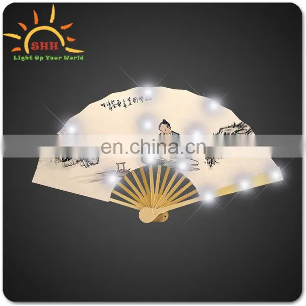 New Products 2016 Innovative Products Hand Held Folding Fans With LED Lights photo-3