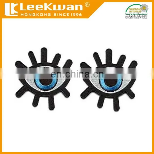Eyes Sequin Embroidered Applique With Adhesive Backing for Hat photo-2
