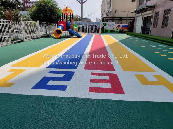 Wanhe OEM Plastic Sport Court Flooring Indoor and Outdoor Courts