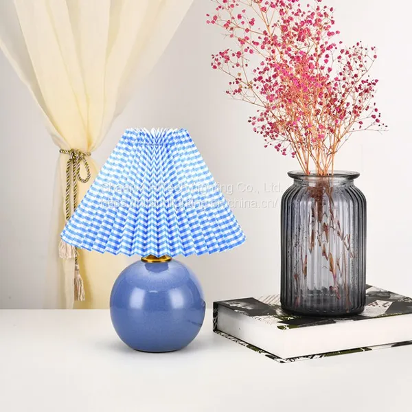 Led Night Light Usb Bedroom Bedside Lamp Decoration for Home Table Lamp Creative Nordic Retro Pleated Gift Desk Lamp photo-5