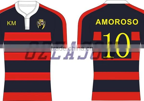 Dry Fit Sublimated Oem Design Promotional Rugby Practice Training Jersey for Sale photo-6