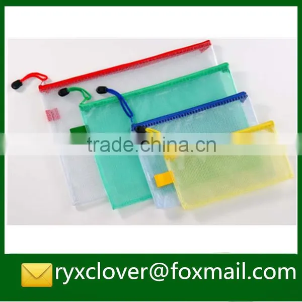 Clear Pvc Gridding Zipper Document Bag photo-2