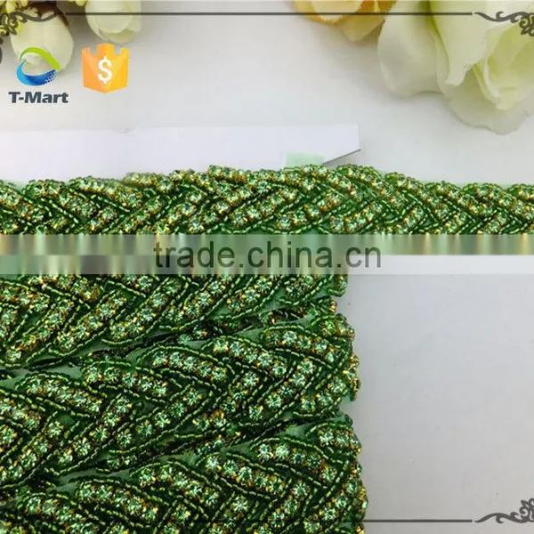 Green Rhinestone Beads Appliques Belts photo-2