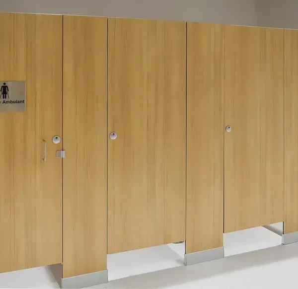 Modern 12mm HPL Shower Cubicle System Compact Laminate Toilet Partition for Hotels Bathrooms Gyms-Manufacturer Direct