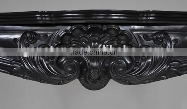 High Quality Natural Marble Black Fireplace photo-3