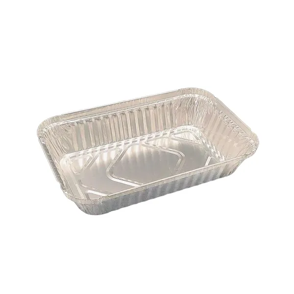 Longstar Disposable 750ml Rectangular Aluminum Foil Food Container With Lid Oven Safe Foil Tray for Baking Meal Prep Takeout Catering photo-3