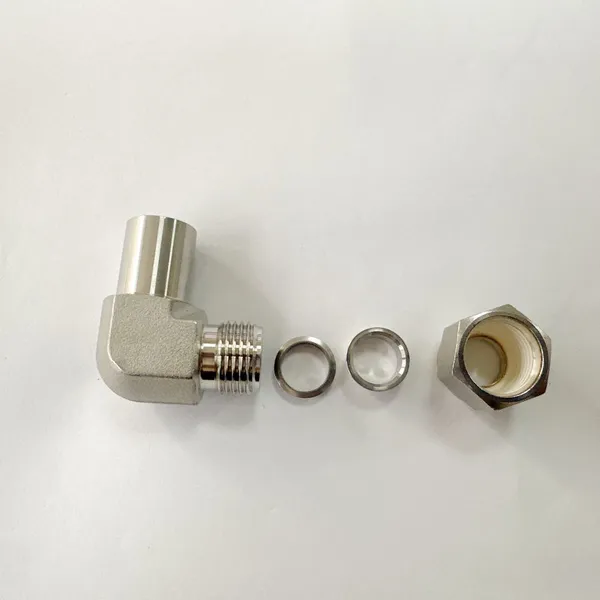 Double Ferrule Compression Elbow for High-Pressure Hydraulic Systems