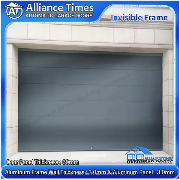 Frameless Aluminum Flush Panels Sectional Garage Doors photo-5