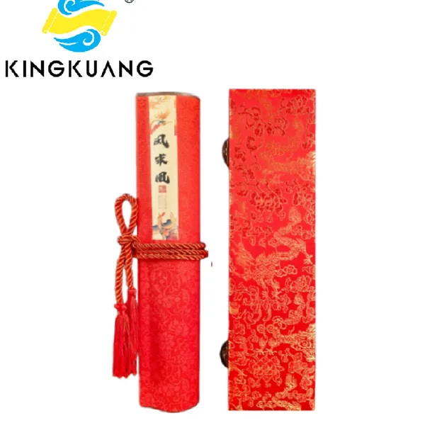Phoenix Seeking A Mate Chinese Letter Pursuing Love Proposing Marriage Copying Calligraphy on Xuan Paper Hand Scroll Brocade Box Sets photo-2