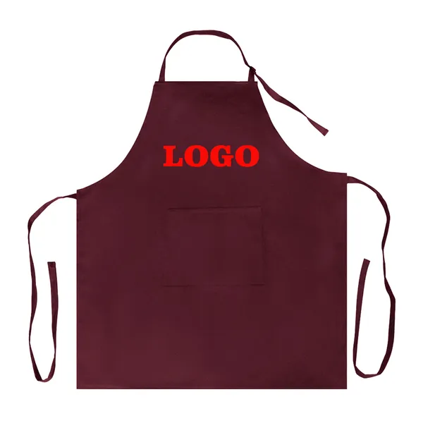 Sleeveless Apron Manufacturer Customize High Quality Low Price Poly-cotton Cooking Kitchen Aprons With Logo photo-4