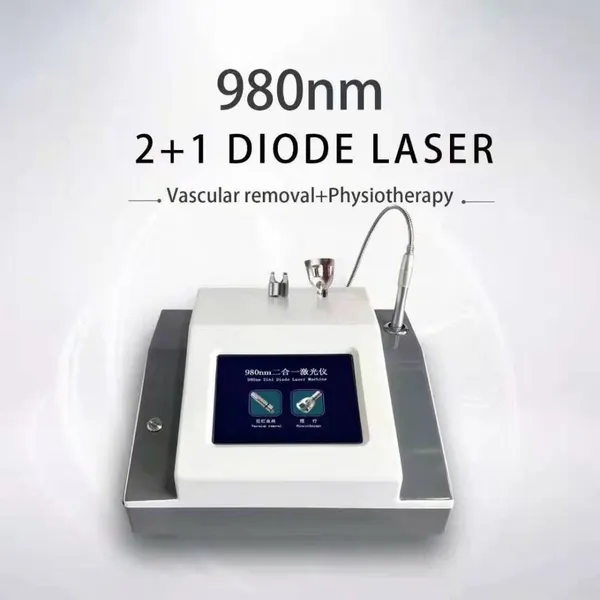 Portable 2 in 1 980nm Diode Laser Device with 1-10Hz Repetition Rate for Vascular and Ph Removal