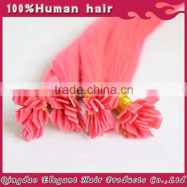 100% Hot Selling Cheap Price Italian Keratin Remy Russian Hair Fan Tip Hair Extensions photo-3