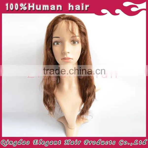 2015 Qingdao New High Quality Human Hair Full Silk Thin Skin Perimeter Wigs photo-4