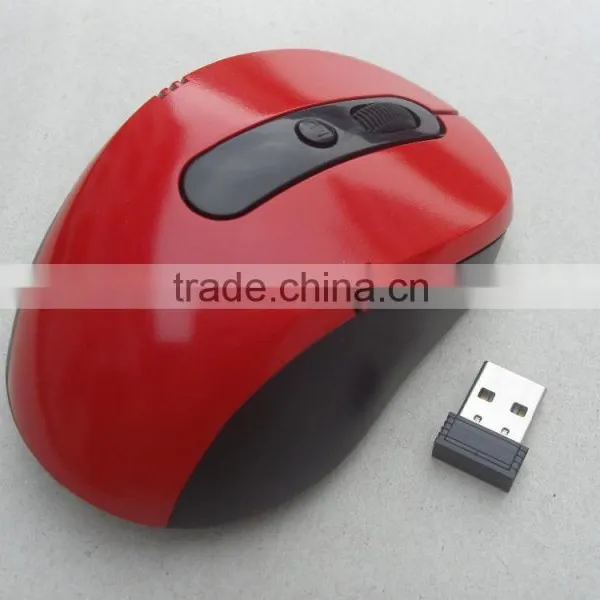 2016 Hot Selling Mini Good Touch Feeling Computer Laotop Tablet Red Colour Optical Wireless Mice