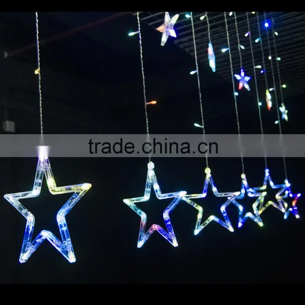 Star Curtain Lights LED Christmas Lights Party Wedding Led Night Lighting photo-2