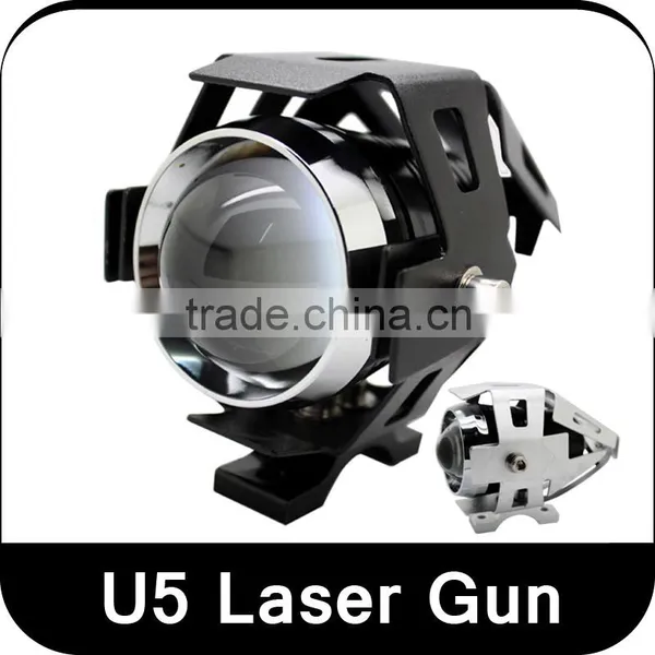 Universal Black Shell Crees LED Motorcycle Headlights U5,Dust-proof Motorcycle Headlight Range 200meter