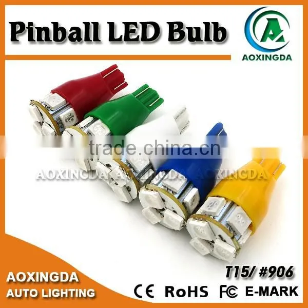 AC/DC 12V 5050 8SMD Pinball T15 906 LED Light Lamps for Pinball Flasher photo-4