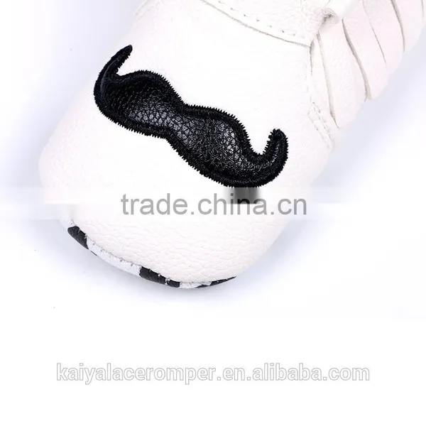 White&black Beard Kids Shoes ,toddler Infant Soft Shoes Moccasins Wholesale photo-5