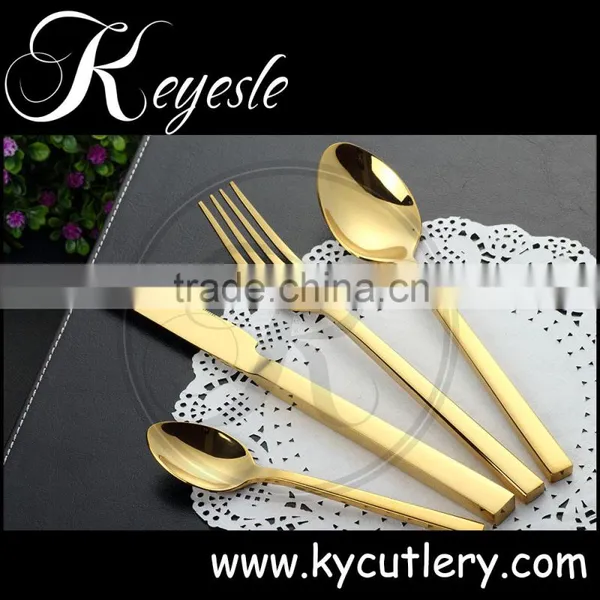 Gold Cutlery Set, Copper Cutlery, Wedding Knife and Fork Set Quality Choice photo-2