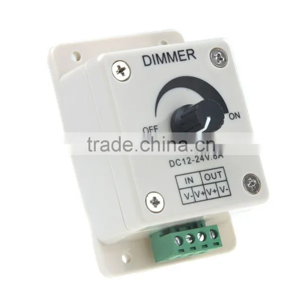 1 CH Output LED Dimmer Controller 12-24V Single Color Bright Adjust for 5050 3528 LED Light Strip photo-4
