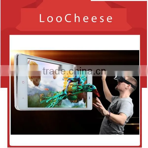 Large Helmet Headset Adjust Cardboard VR BOX FOV 3D VR Virtual Reality 3D Video Glasses For IPhone 6 IOS Android OS