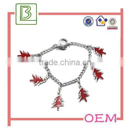 Custom Logo Enamel Promotional Pendant Charm Link Bracelet photo-6