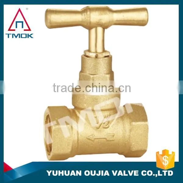 Stop Valve Brass Body With Forged 2 Ways High Pressure in Delhi Motorized 600wog PTFE Seal Brass Stop Valve