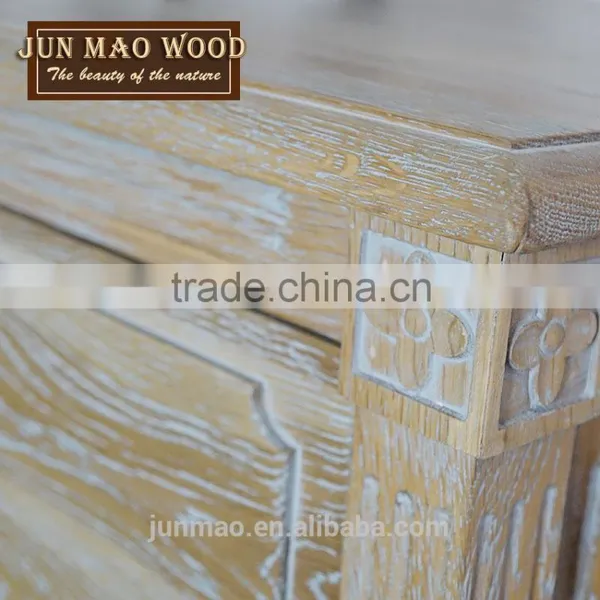 Reclaimed Wood Furniture With 5- Drawers Solid Wood Storage Cabinet photo-3