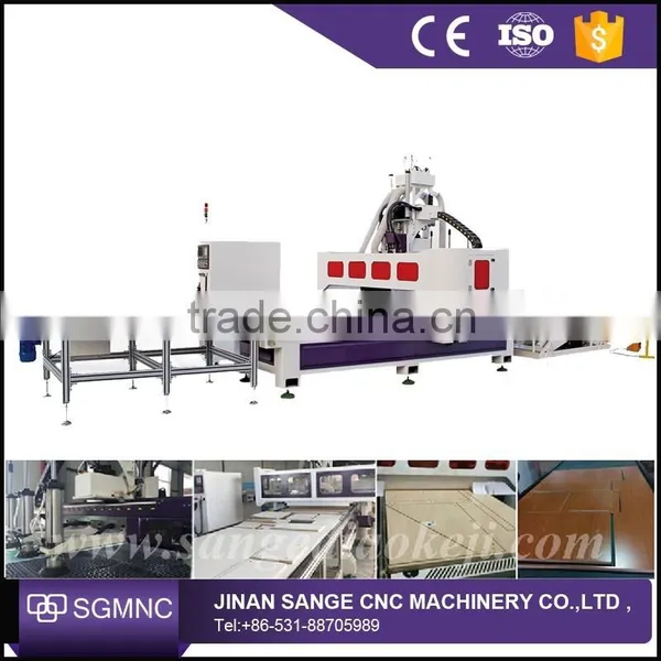 Automatic Charging Device and Automatic Discharge Device CNC Wooden Furniture Making Router Line