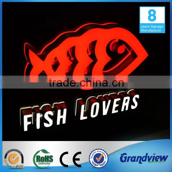 Face Lit Acrylic LED Channel Letter Sign Mini Led Channel Letters