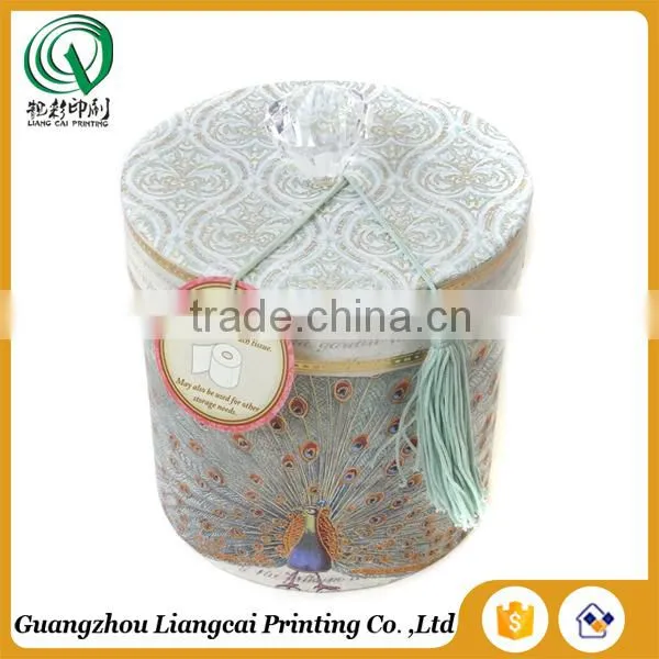 Competitive Price Bio-degradable Large Round Cardboard Box Decorative Round Cardboard Boxes for Gift Packing photo-2