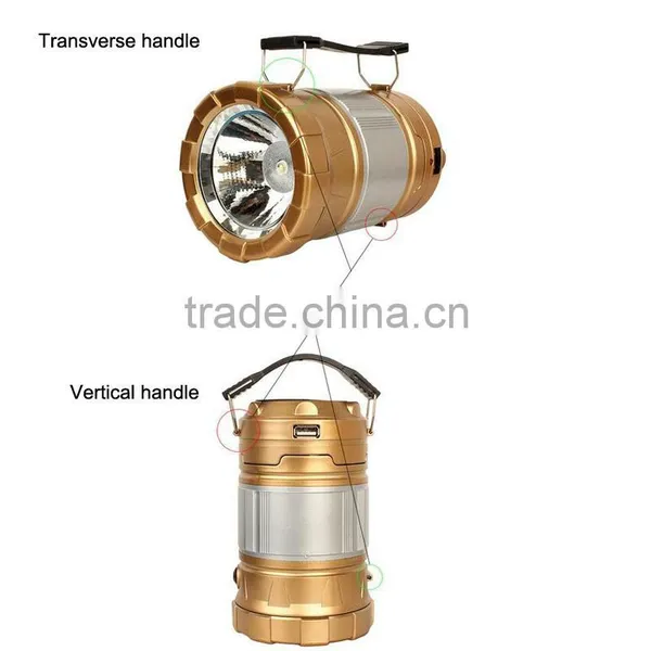 GY34 Portable Led Rechargeable Solar Powered Camping Lanterns Tent Lamps With Mobile Phone Charger photo-5