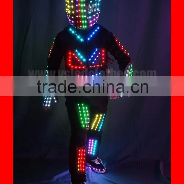 TC-067 Hip Hop Dance Apparel, LED Rope Light-up Costume, LED Tron Costume photo-4