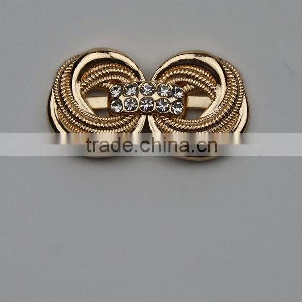 High Quality Alloy Metal Pair Rhinestone Buckle For Wedding Invitation