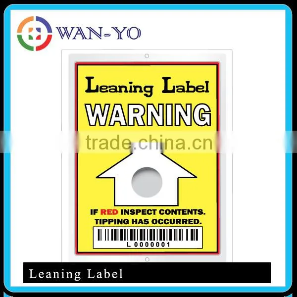 [ Leaning Label - sensitive cargo indicator reduce damage ]