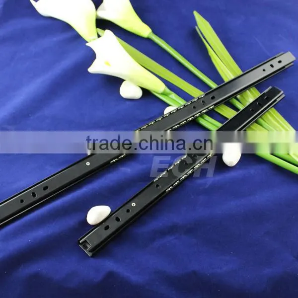 DSE-8561 2 Fold Steel Black Full Extension Ball Bearing Drawer Slide