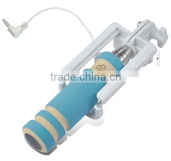 Mini Selfie Stick 13.5 cm 2015 Top Hot 13.5cm Super Mini Wired Selfie Stick Handheld Monopod photo-3