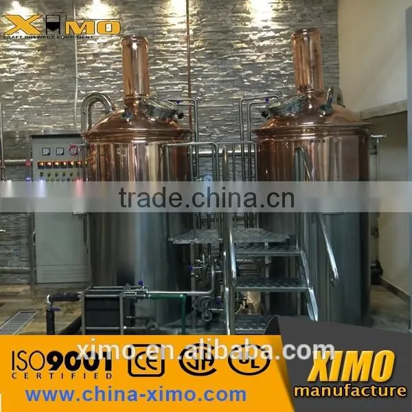 CE/ISO 9001 Approved Red Copper Micro Brewery Equipment and Commercial Beer Brewery Equipment for Sale