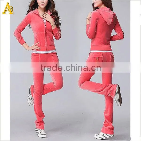 Wholesale Custom Women Velour Tracksuit